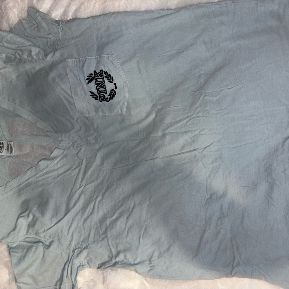 PINK Victoria's Secret Light Blue Women’s Shirt